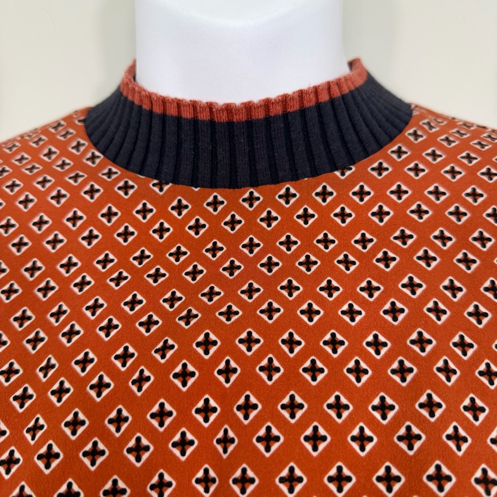 French Connection Orange and Blue Dress Size 4 - Picture 5 of 9
